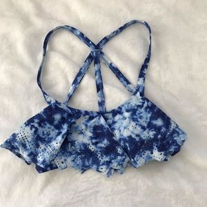 PINK Acid Wash Bikini Top